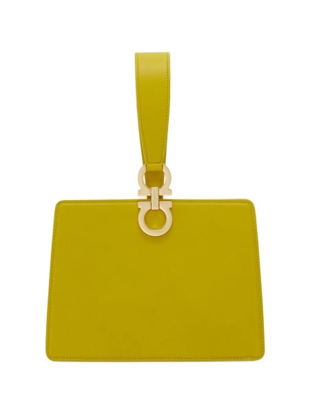 Geanta plic Ferragamo galbena din piele
