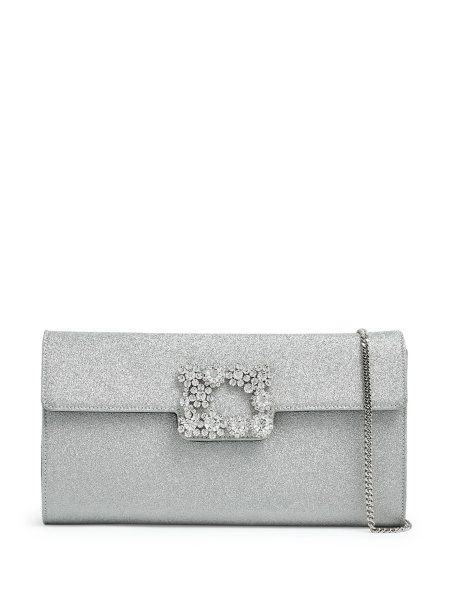 Geanta plic Roger Vivier argintie
