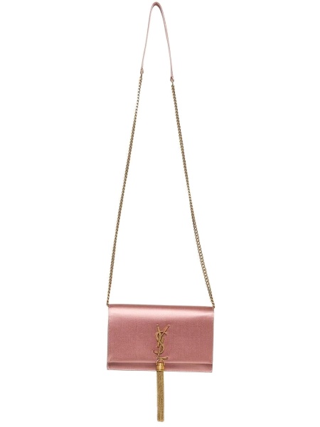 Geanta plic Saint Laurent Kate roz din vascoza si matase