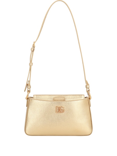 Geanta tip postas Dolce & Gabbana aurie din piele