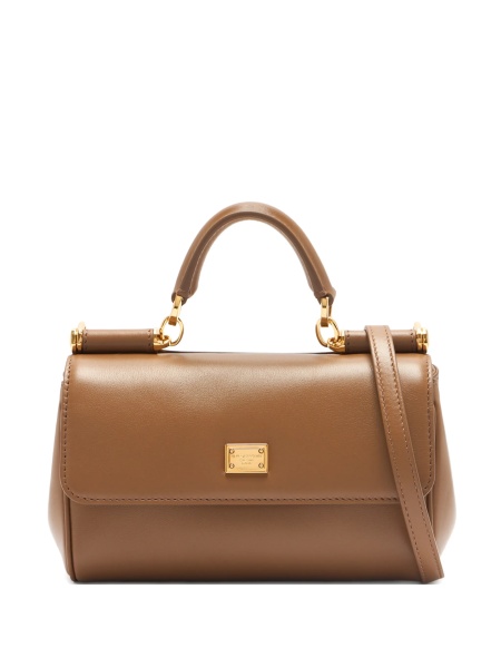 Geanta tip postas Dolce & Gabbana maro din piele