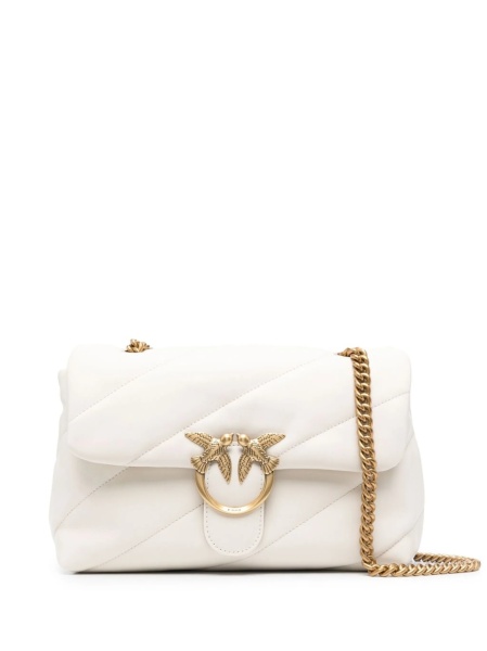 Geanta tip postas Pinko alba din piele