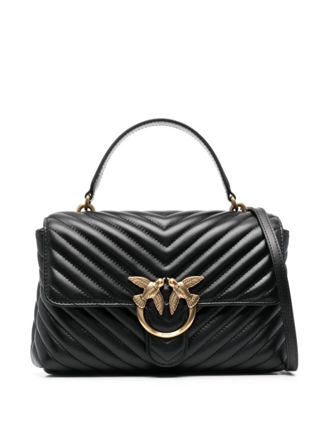 Geanta tip postas Pinko neagra din piele de rechin