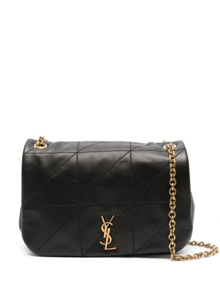 Geanta tip postas Saint Laurent neagra din piele