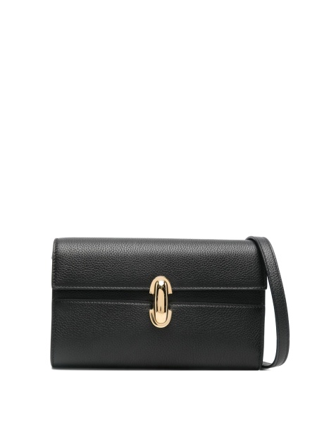 Geanta tip postas SAVETTE neagra din piele