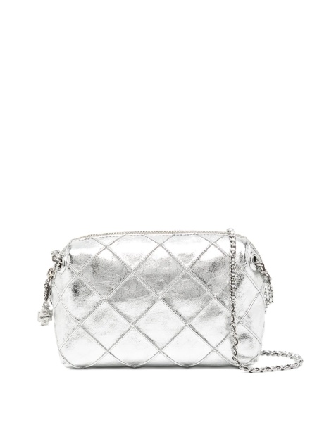 Geanta tip postas Tory Burch fleming argintie din piele