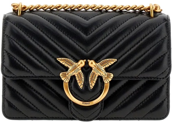 Genti Chevron leather Mini Love One bag