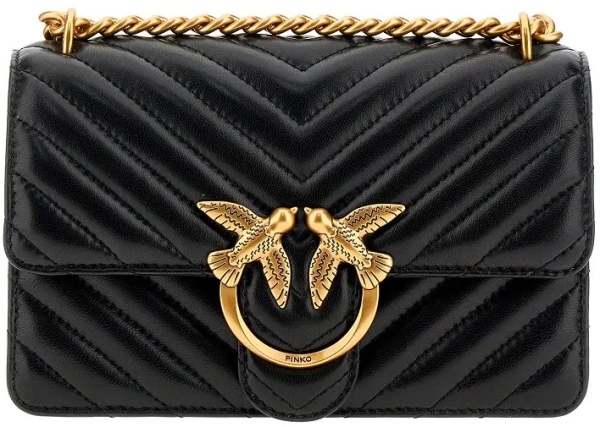 Genti Chevron leather Mini Love One bag