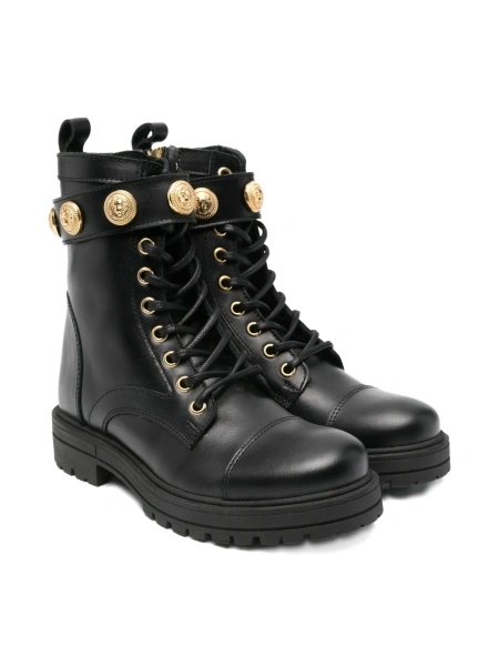 Ghete Balmain negre din piele