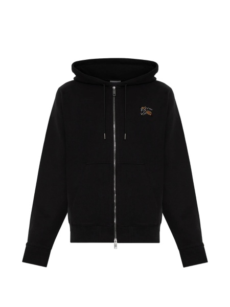 Hanorac Burberry negru din bumbac