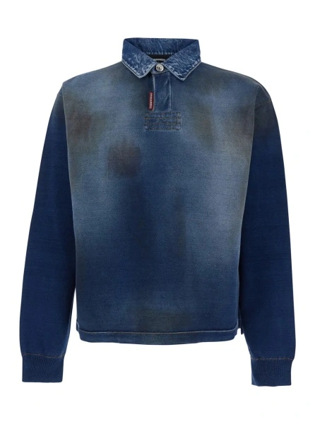 Hanorac DSQUARED2 albastru din bumbac