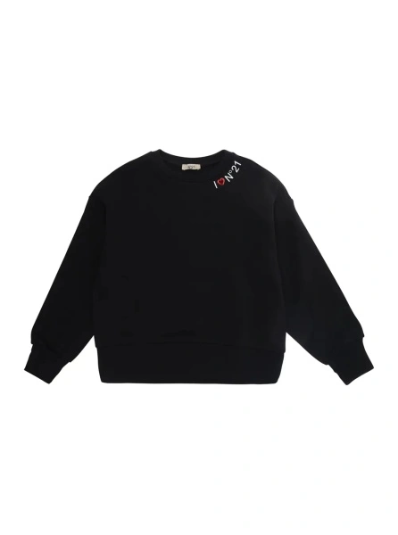 Hanorac N°21 Kids negru din bumbac