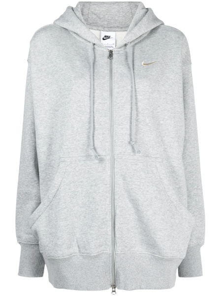 Hanorac Nike gri din bumbac si polyester