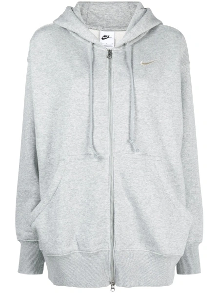 Hanorac Nike gri din bumbac si polyester