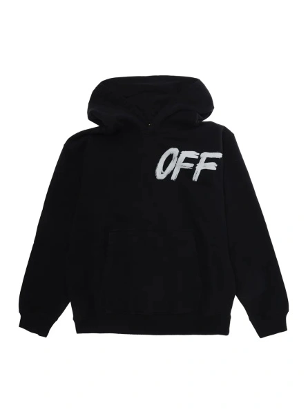Hanorac Off-White negru din bumbac