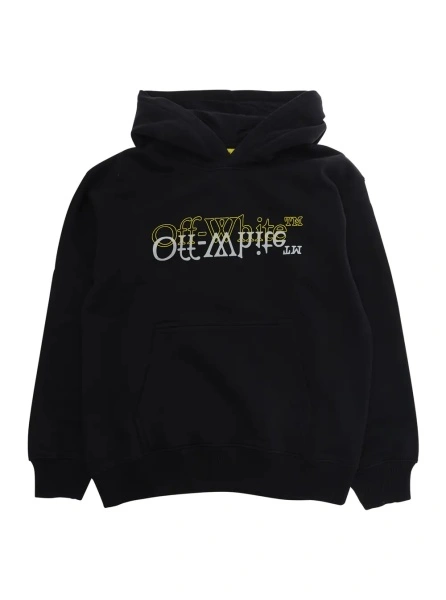 Hanorac Off-White negru din bumbac