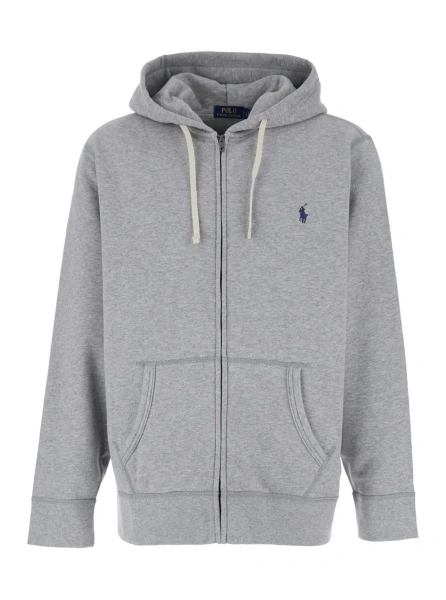 Hanorac Ralph Lauren gri din bumbac