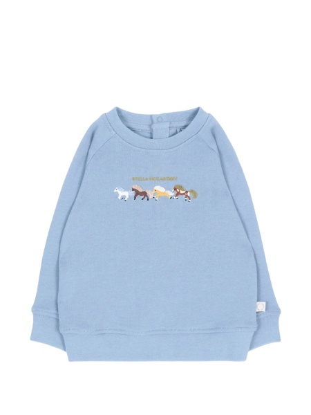 Hanorac Stella McCartney albastru din bumbac