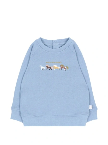 Hanorac Stella McCartney albastru din bumbac
