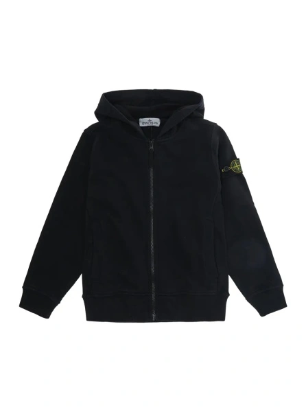Hanorac Stone Island negru din bumbac