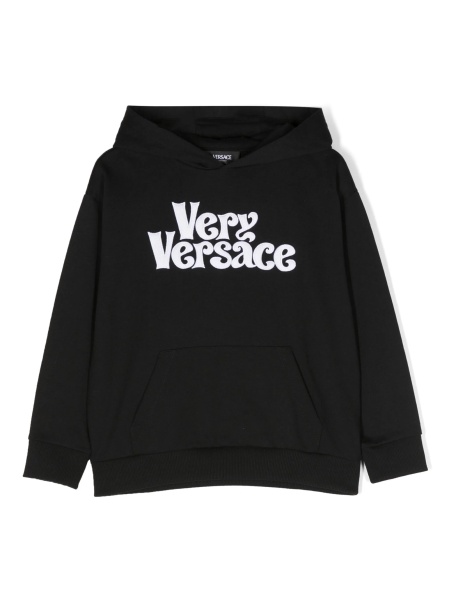 Hanorac Versace negru din polyester si bumbac
