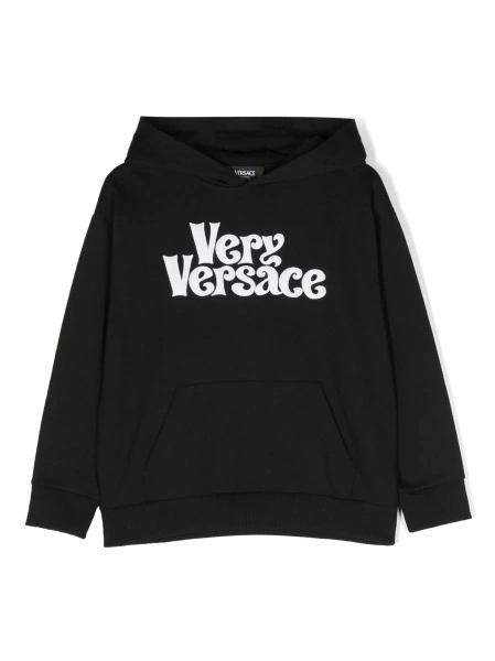 Hanorac Versace negru din polyester si bumbac
