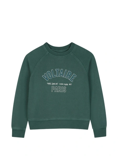 Hanorac Zadig & Voltaire verde din bumbac organic