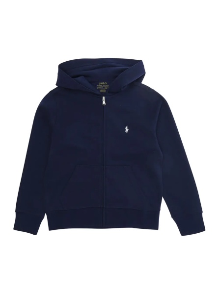 Hanorace Blue Hooded Sweatshirt with Pony Embroidery on the Front in Cotton Boy