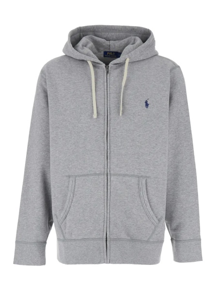 Hanorace Grey Hooded sweatshirt with drawstring in Blend cotton men