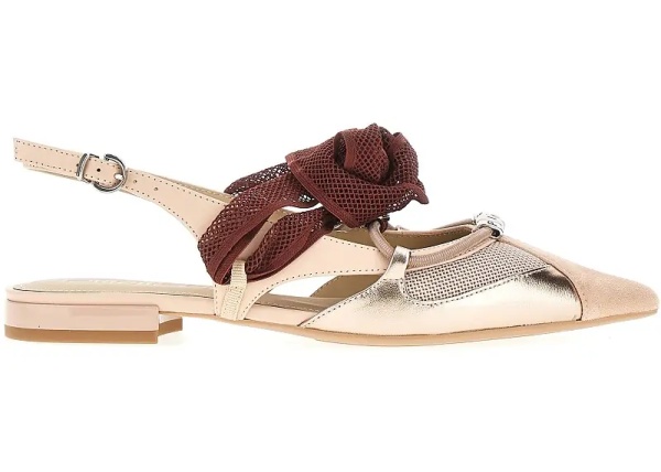 Incaltaminte Leather and mesh slingbacks