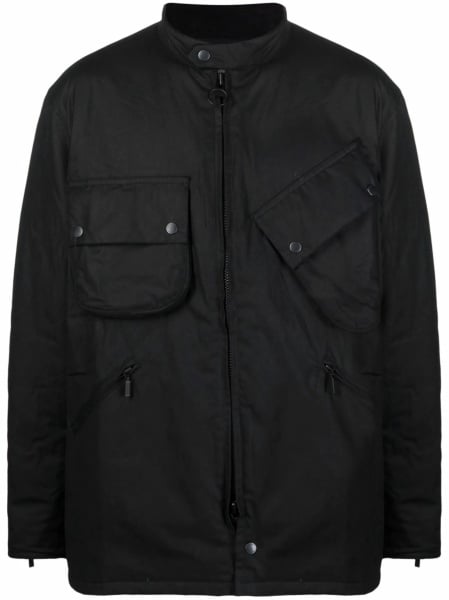 Jacheta Barbour neagra din lana si bumbac