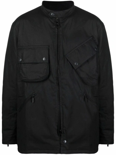 Jacheta Barbour neagra din lana si bumbac