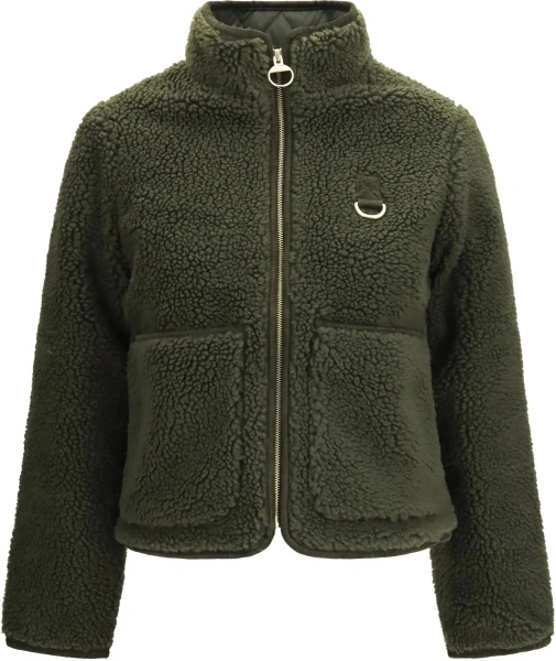Jacheta Barbour verde din fleece
