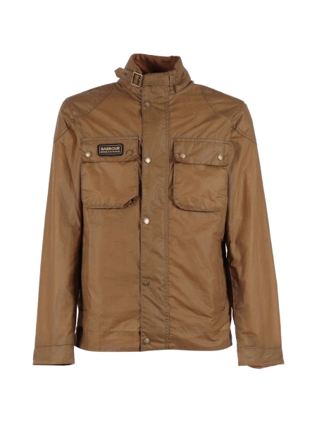 Jacheta camasa Barbour maro din bumbac