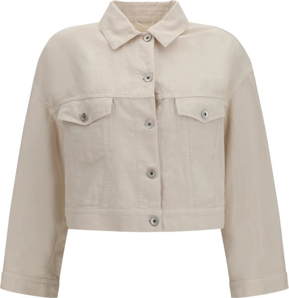 Jacheta Cotton and linen Jacket with monili