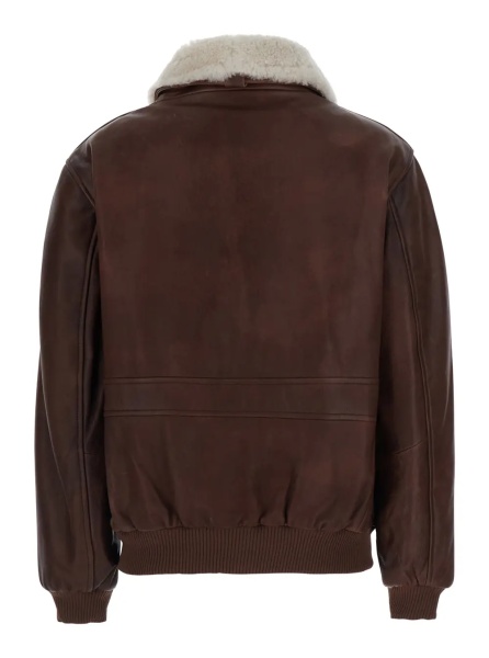 Jacheta Jacket MARCUS is characterized by a high collar and long sleeves in Tech Fabric in brown for men