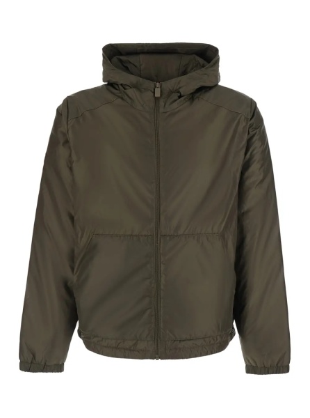 Jacheta Jacket with Front Zip Closure and Side Pockets in Tech Fabric Green Women