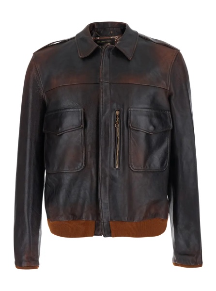 Jacheta Leather Bandana Jacket with Cotton Collar and Long Sleeves for Men