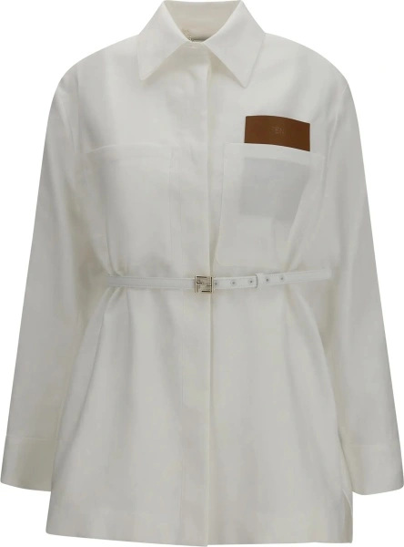 Jacheta Linen and cotton belted Jacket