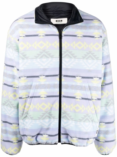 Jacheta MSGM violet din poliester reciclat