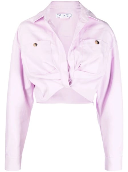 Jacheta Off-White violet din poliamida si bumbac