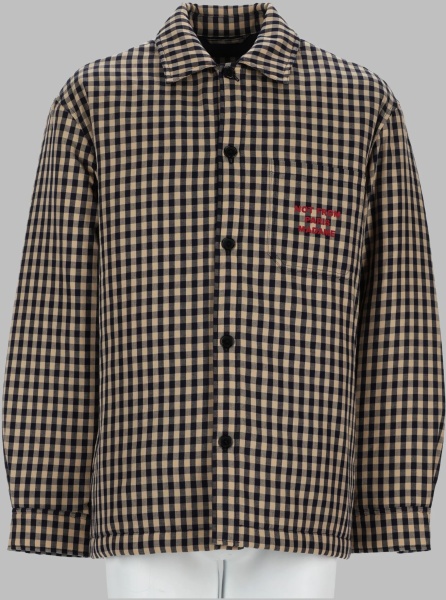 Jacheta Overshirt "Slogan" In Cotone Check