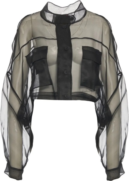 Jacheta Silk organza jacket 'Longan'