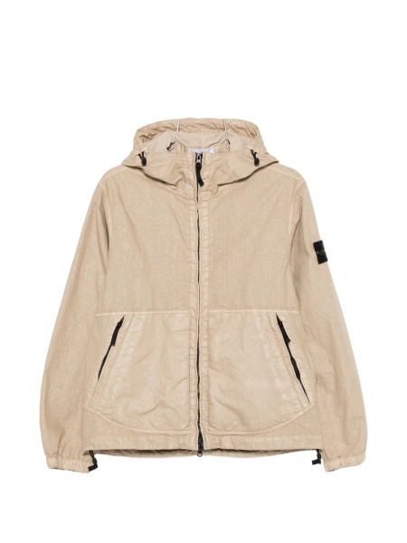 Jacheta Stone Island neutra din nylon