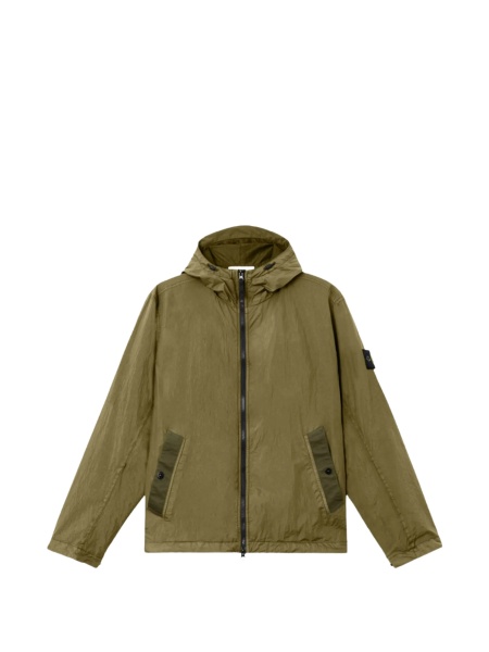 Jacheta Stone Island verde din poliamida