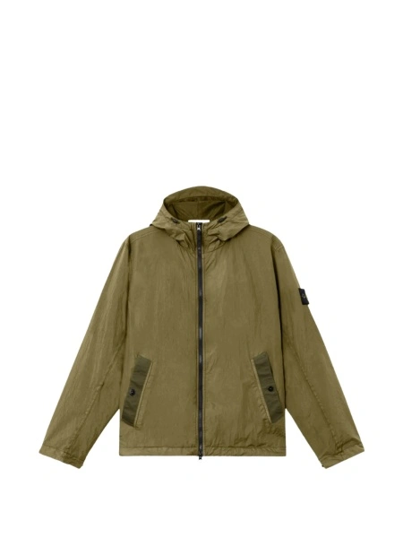 Jacheta Stone Island verde din poliamida