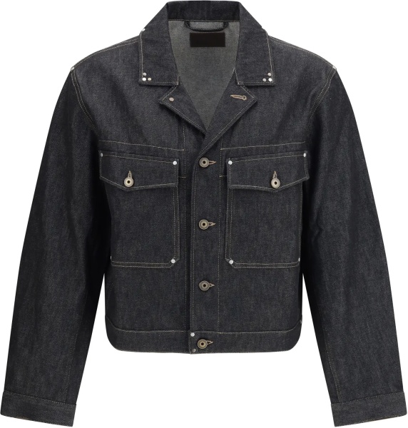 Jacheta Trucker denim Jacket with studs