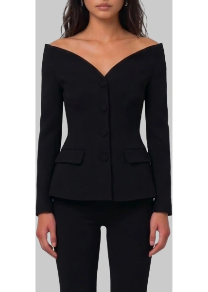 Jacheta Wool Crepe Jacket