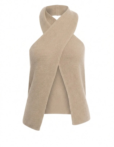 Maiou Twisted neck holder top 'Xenia'