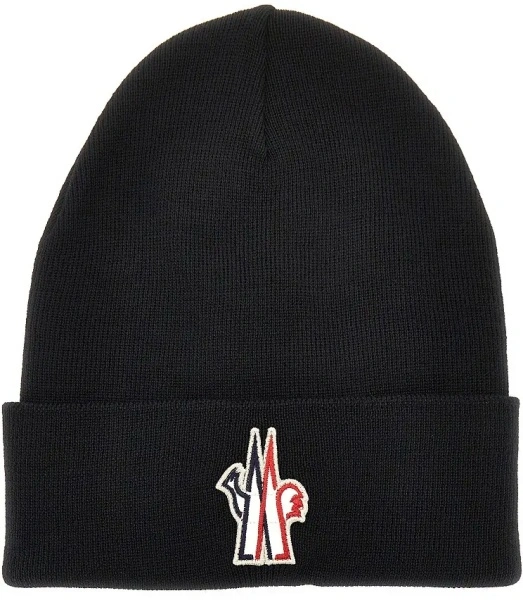 Manusi Logo patch wool beanie hat